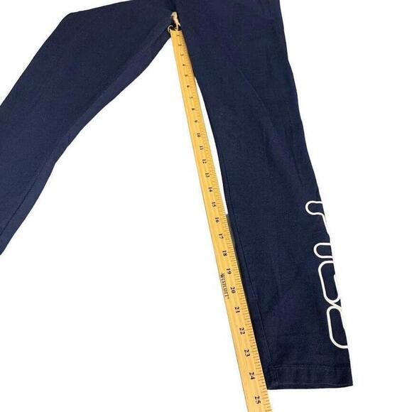 Fila Womens Blue Cotton Pull On Logo Leggings Yoga Activewear Size Small - Picture 6 of 6